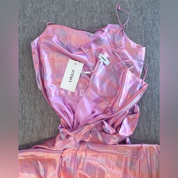 Likely Vittoria Dress 2 Waist Tie Pink Purple - Picture 6 of 6